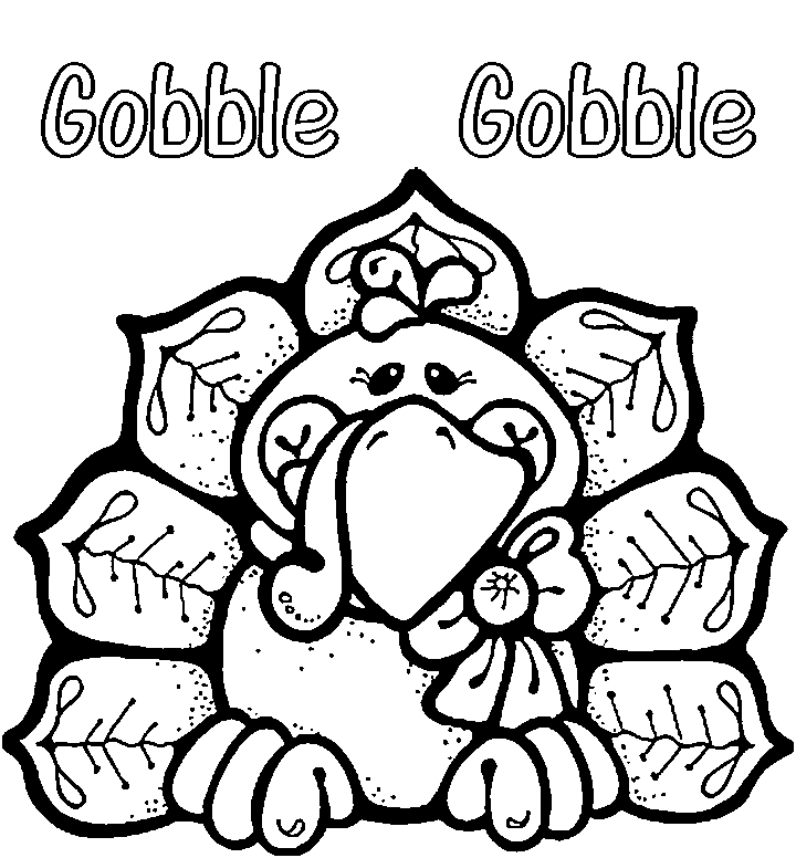 Simple Thanksgiving Turkey Coloring Page with simple drawing