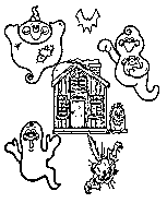 Kids Printable Ghost Coloring Pages for Halloween