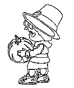 Kids Printable Pilgrim Coloring Pages for Thanksgiving